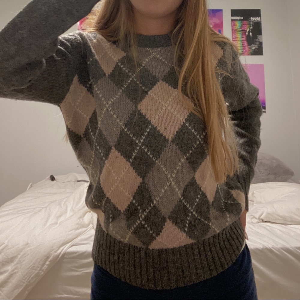 vintage argyle sweater